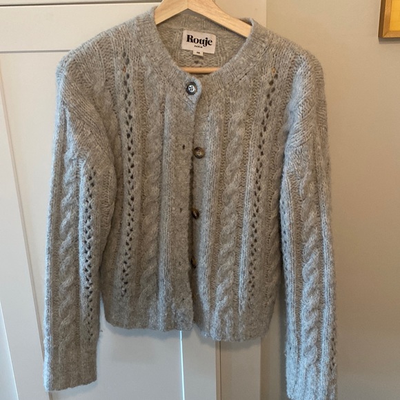 Rouje | Sweaters | Rouje Lino Cardigan In Gray | Poshmark